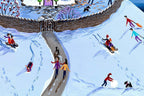 Fun in the Snow at Lookout Cottage - Original - SOLD by artist Anne Blundell - Wyecliffe Galleries