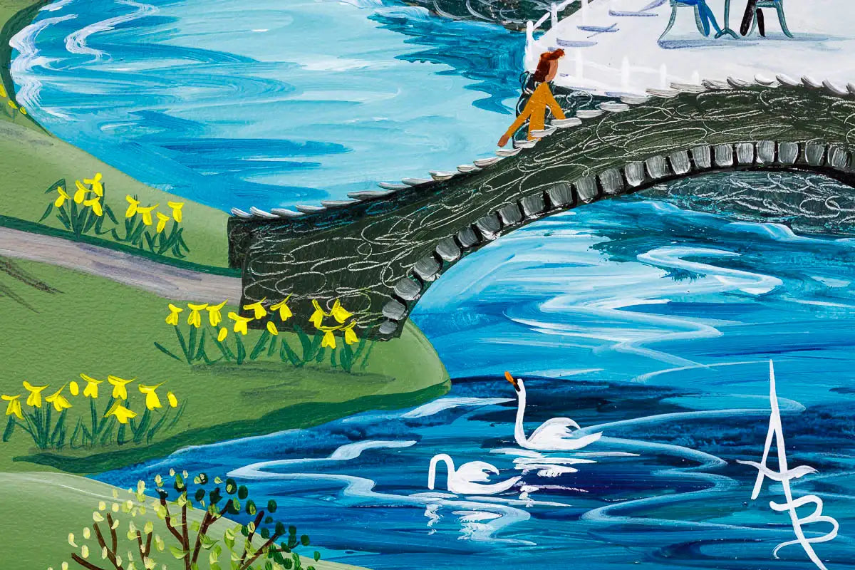 Grasmere Gingerbread Shop - Original - SOLD by artist Anne Blundell - Wyecliffe Galleries