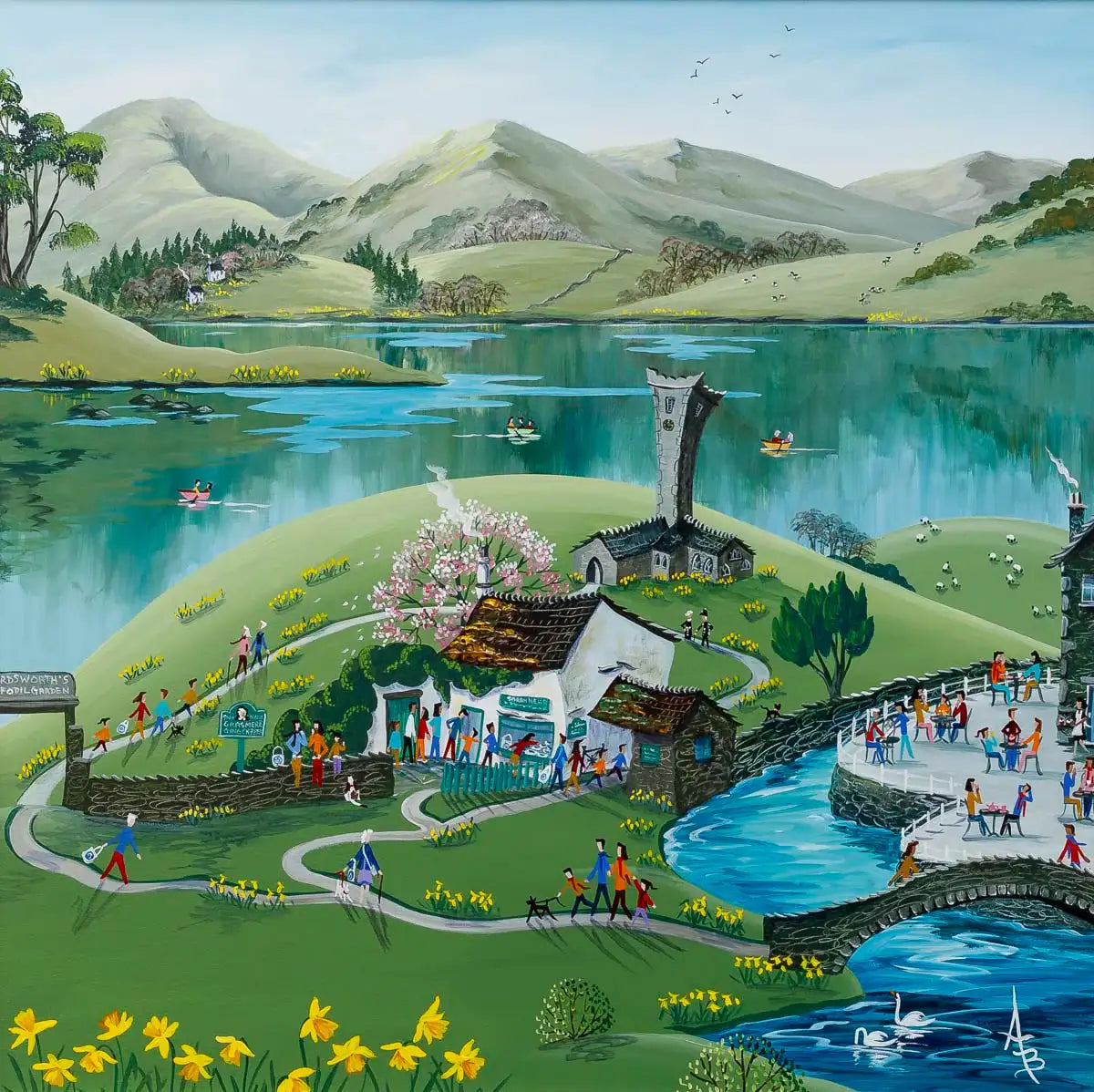 Grasmere Gingerbread Shop - Original - SOLD by artist Anne Blundell - Wyecliffe Galleries