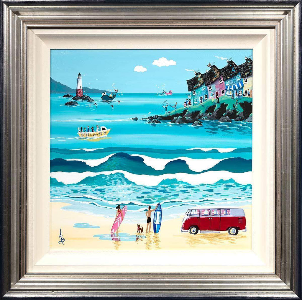 Great Day For A Surf - SOLD by artist Anne Blundell - Wyecliffe Galleries