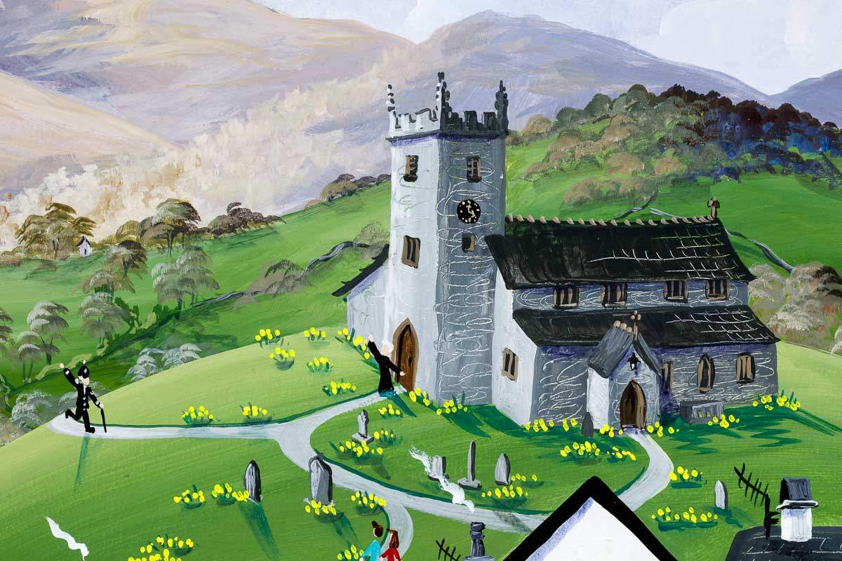 Hawkshead Spring - Original - SOLD by artist Anne Blundell - Wyecliffe Galleries