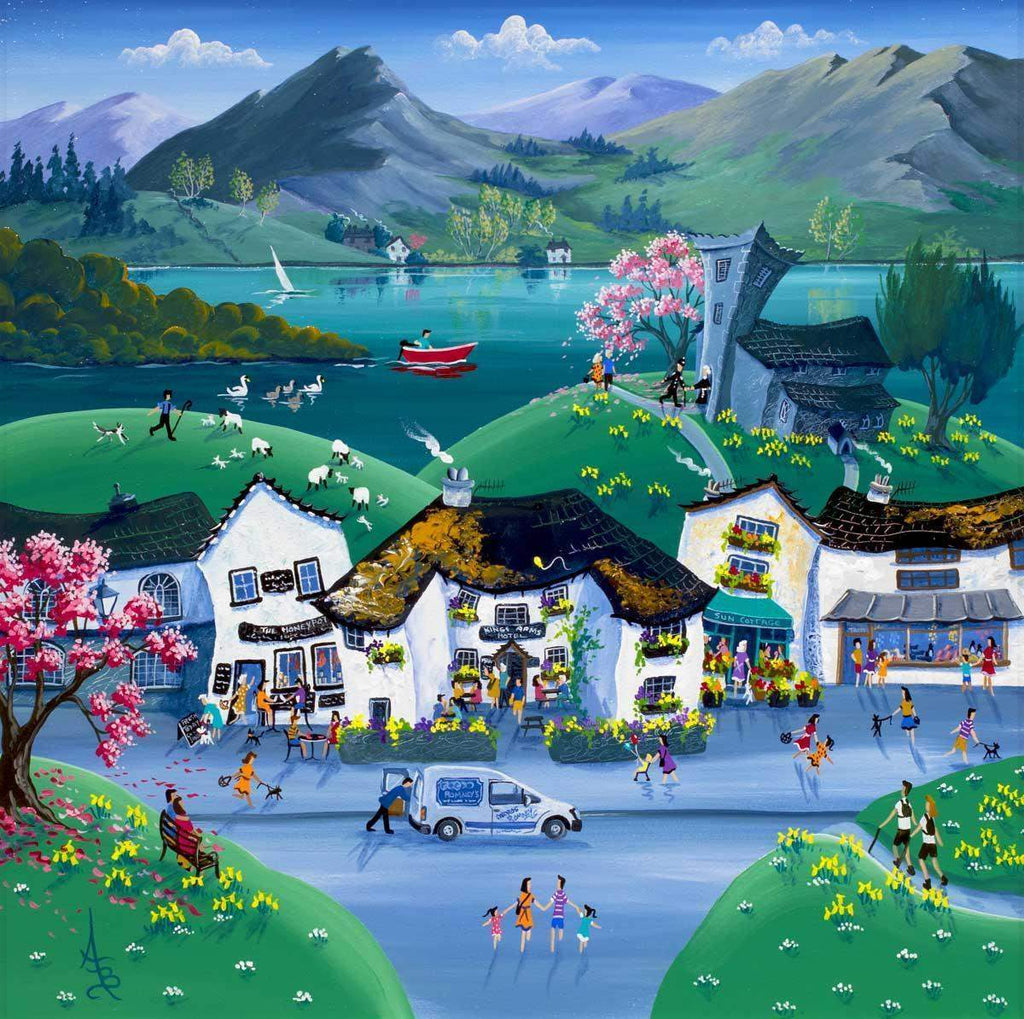 Hawkshead Spring - Original - SOLD by artist Anne Blundell - Wyecliffe Galleries