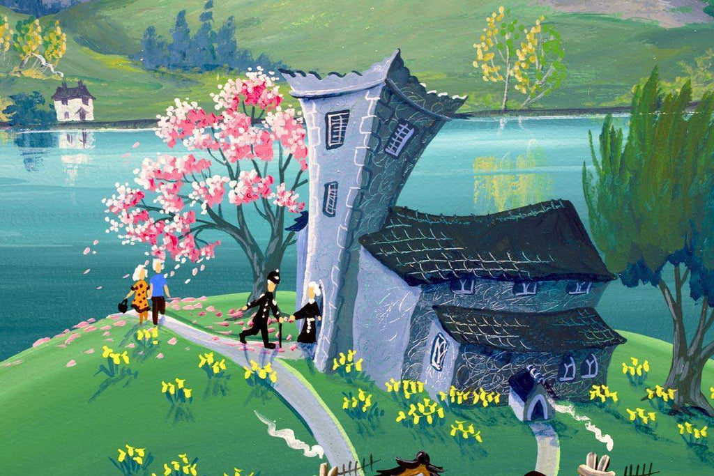 Hawkshead Spring - Original - SOLD by artist Anne Blundell - Wyecliffe Galleries