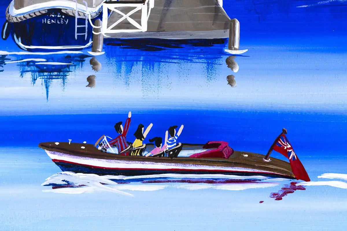 Henley Boating - Original - SOLD by artist Anne Blundell - Wyecliffe Galleries