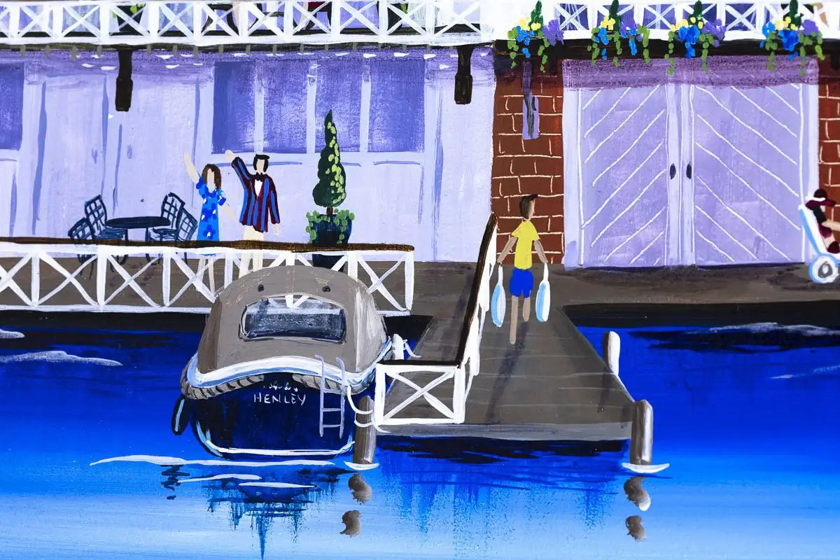 Henley Boating - Original - SOLD by artist Anne Blundell - Wyecliffe Galleries