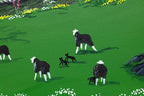 Herdwicks Among the Flowers - Original - SOLD by artist Anne Blundell - Wyecliffe Galleries