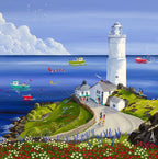 Hiking to Startpoint - Original - SOLD by artist Anne Blundell - Wyecliffe Galleries