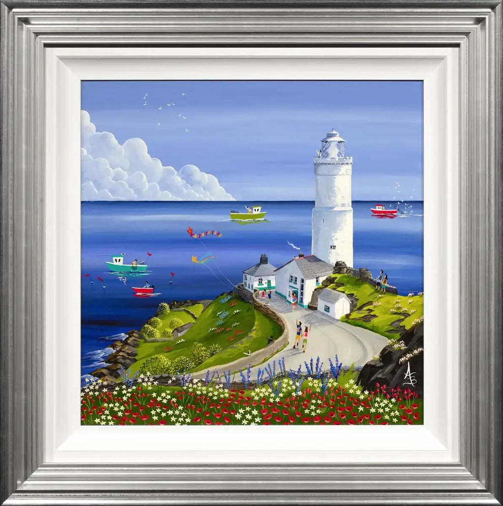 Hiking to Startpoint - Original - SOLD by artist Anne Blundell - Wyecliffe Galleries