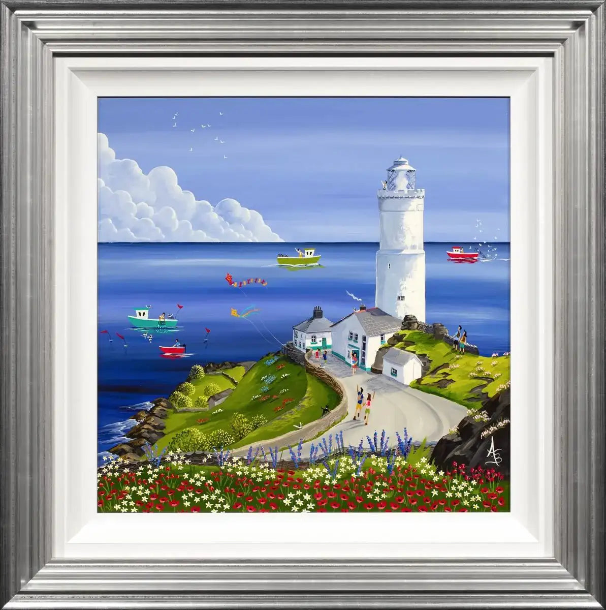 Hiking to Startpoint - Original - SOLD by artist Anne Blundell - Wyecliffe Galleries