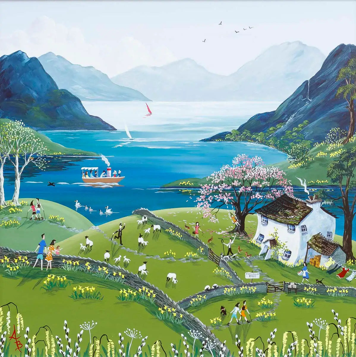 Lakeland Spring - Original - SOLD by artist Anne Blundell - Wyecliffe Galleries