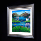 Looking at the Lambs - Original - SOLD by artist Anne Blundell - Wyecliffe Galleries