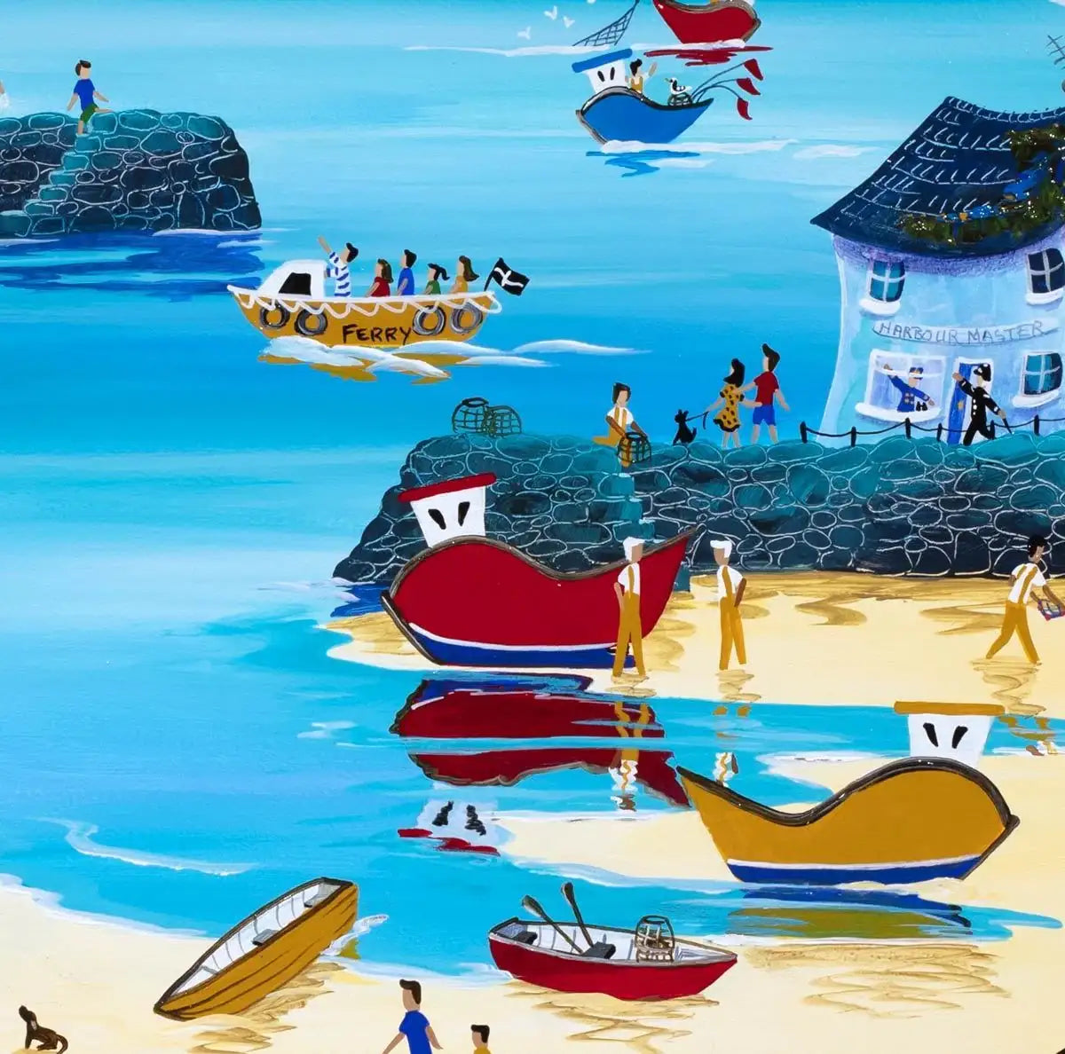 Low Tide Tasks - Original - SOLD by artist Anne Blundell - Wyecliffe Galleries