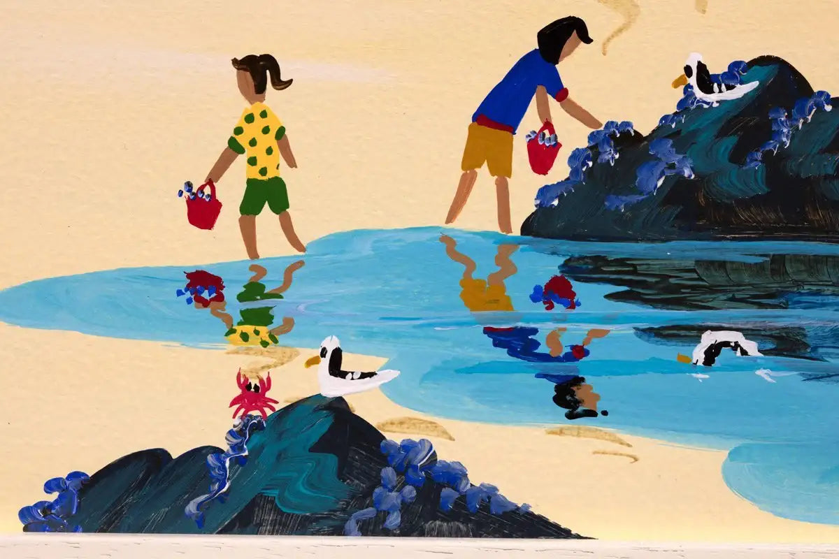 Low Tide Tasks - Original - SOLD by artist Anne Blundell - Wyecliffe Galleries