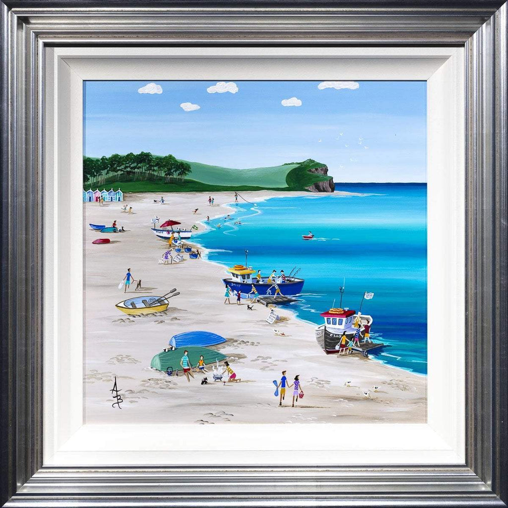 Mackerel Fishers Budleigh Salterton - Original - SOLD by artist Anne Blundell - Wyecliffe Galleries