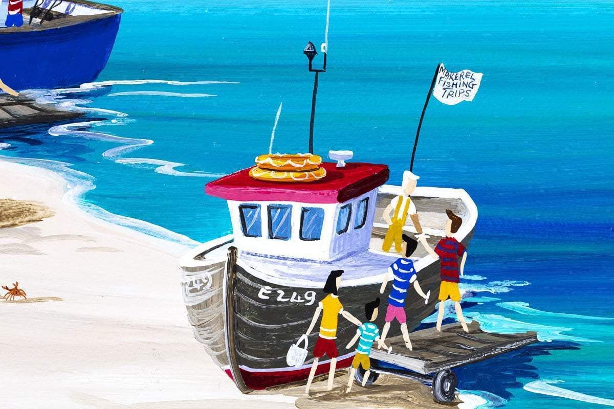 Mackerel Fishers Budleigh Salterton - Original - SOLD by artist Anne Blundell - Wyecliffe Galleries