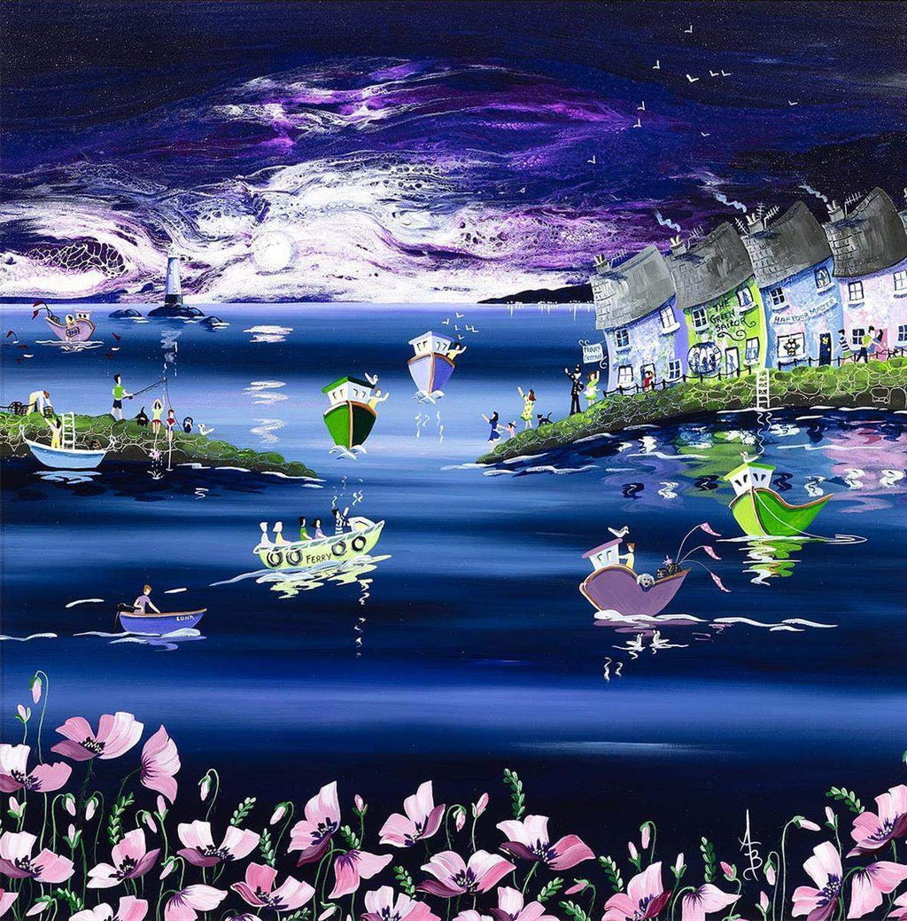 Moonlight Tide - Original - SOLD by artist Anne Blundell - Wyecliffe Galleries