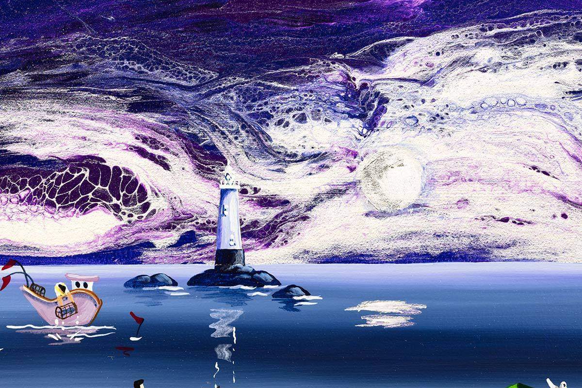 Moonlight Tide - Original - SOLD by artist Anne Blundell - Wyecliffe Galleries