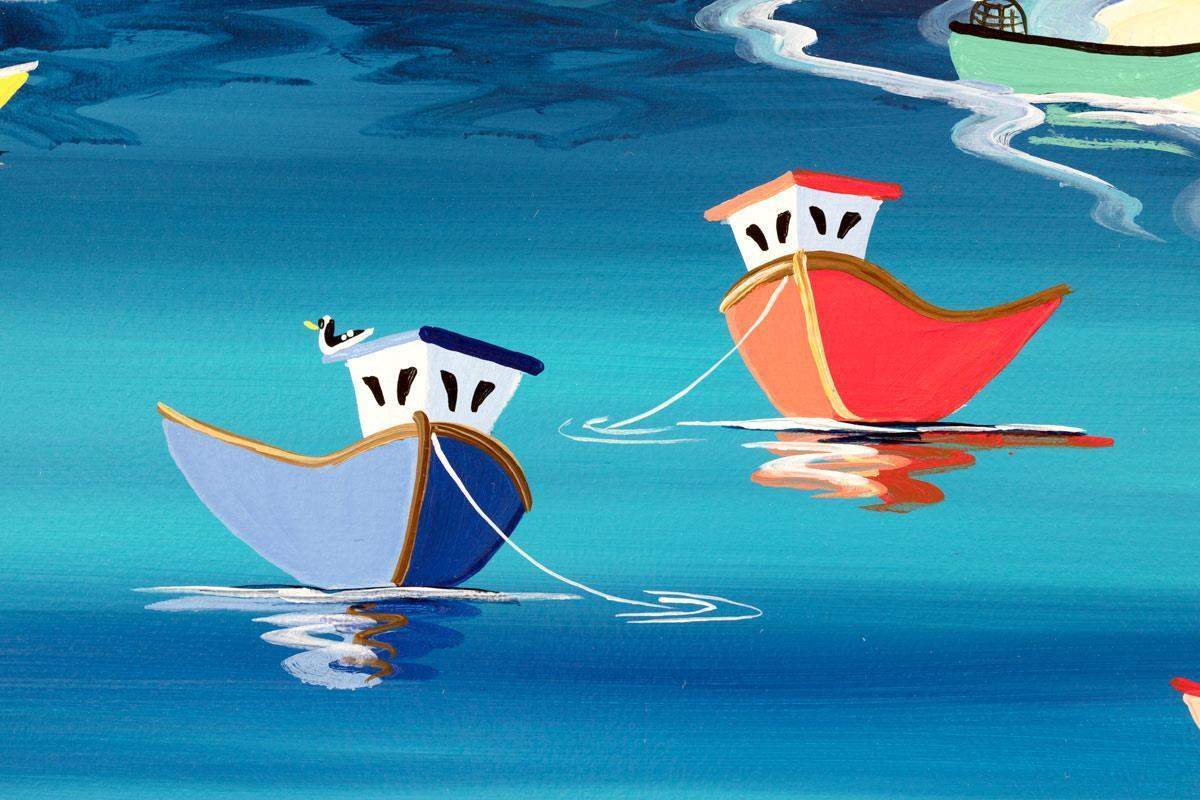 Music by Moonlight - Original - SOLD by artist Anne Blundell - Wyecliffe Galleries