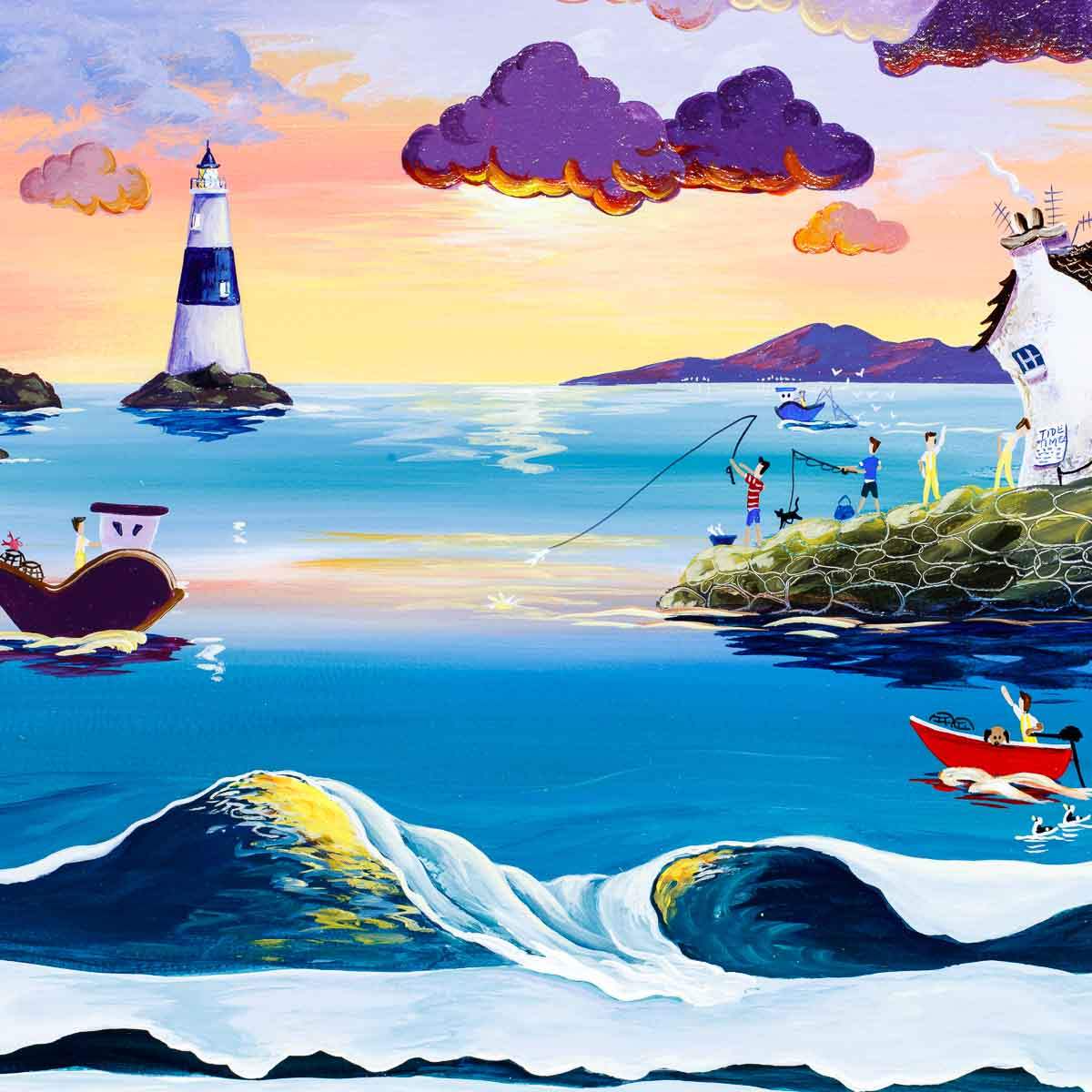 Music By The Waves - Original - SOLD by artist Anne Blundell - Wyecliffe Galleries