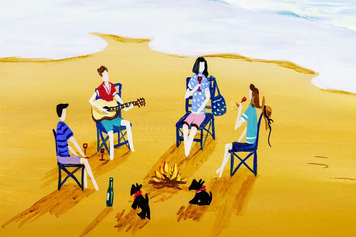 Music By The Waves - Original - SOLD by artist Anne Blundell - Wyecliffe Galleries