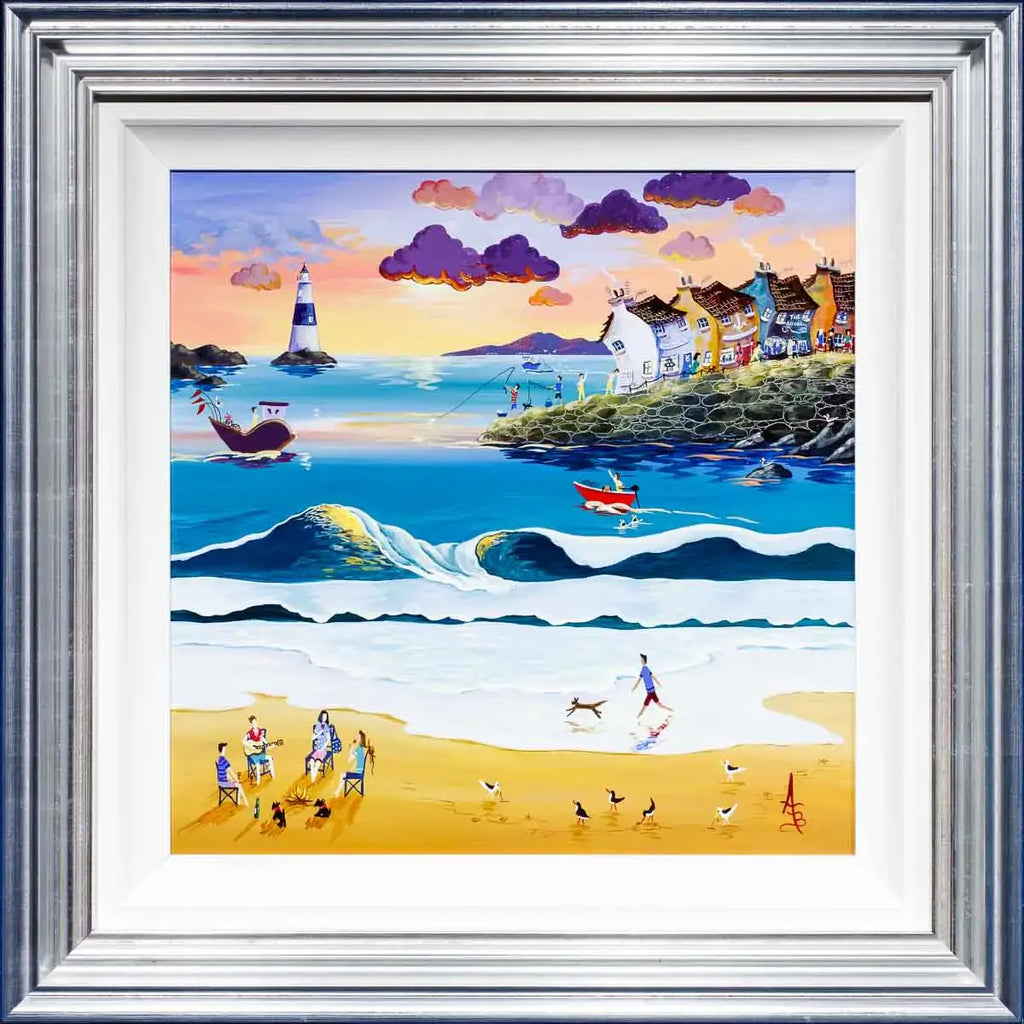 Music By The Waves - Original - SOLD by artist Anne Blundell - Wyecliffe Galleries