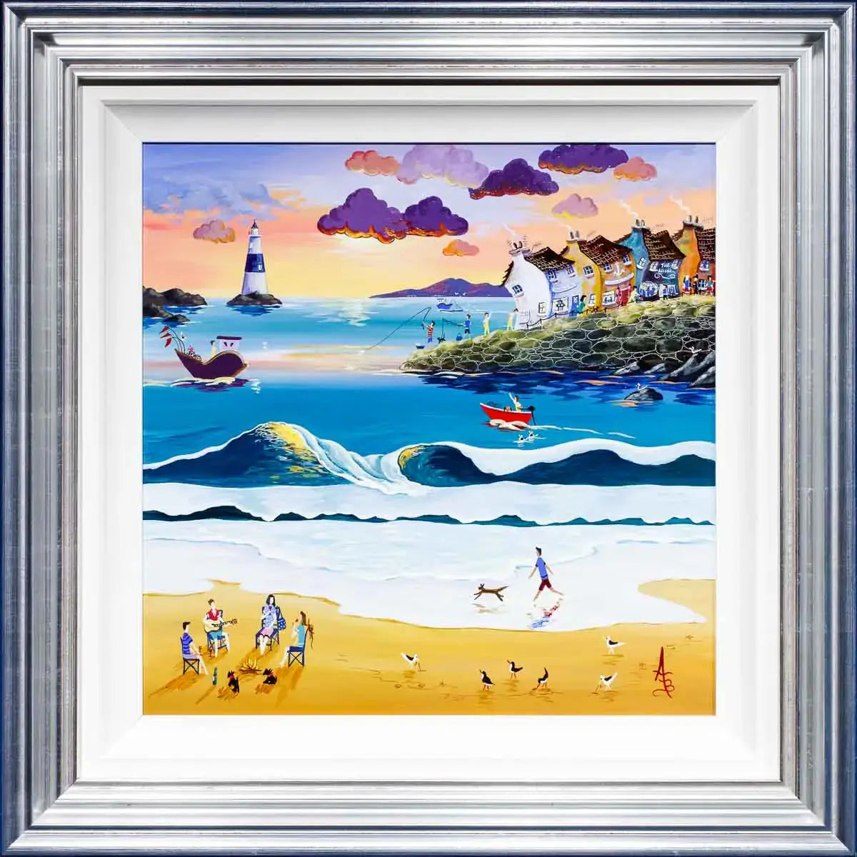 Music By The Waves - Original - SOLD by artist Anne Blundell - Wyecliffe Galleries