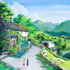 On The Trout Beck Garden Trail - Original - SOLD by artist Anne Blundell - Wyecliffe Galleries