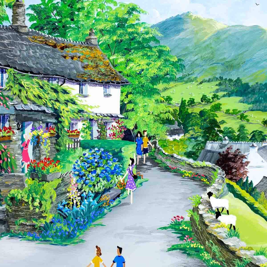 On The Trout Beck Garden Trail - Original - SOLD by artist Anne Blundell - Wyecliffe Galleries