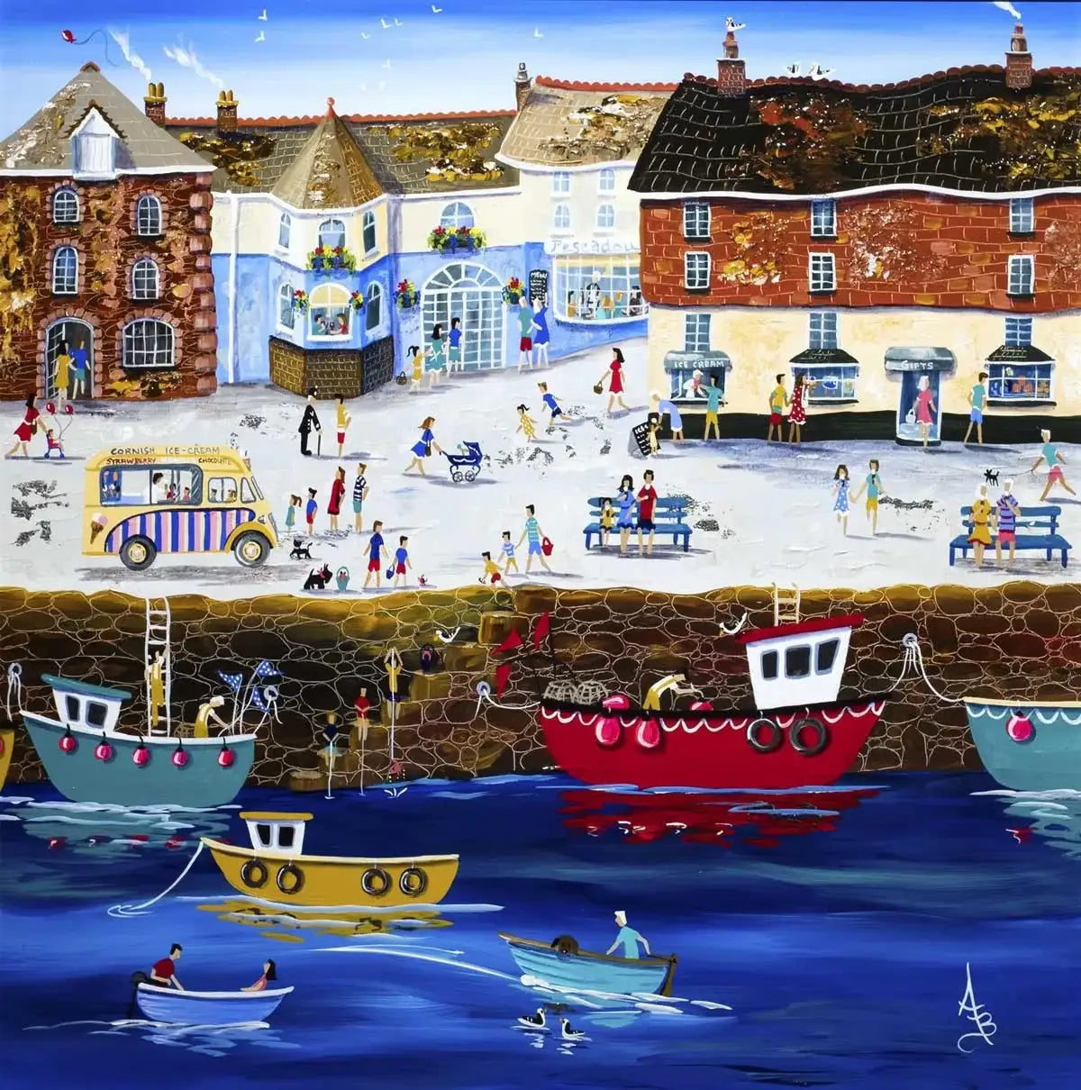 Padstow Summer - SOLD by artist Anne Blundell - Wyecliffe Galleries
