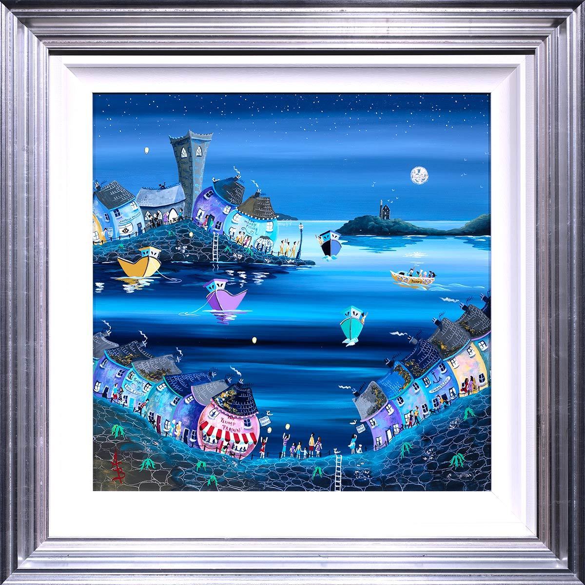 Party at the Prawn - Original Anne Blundell Framed