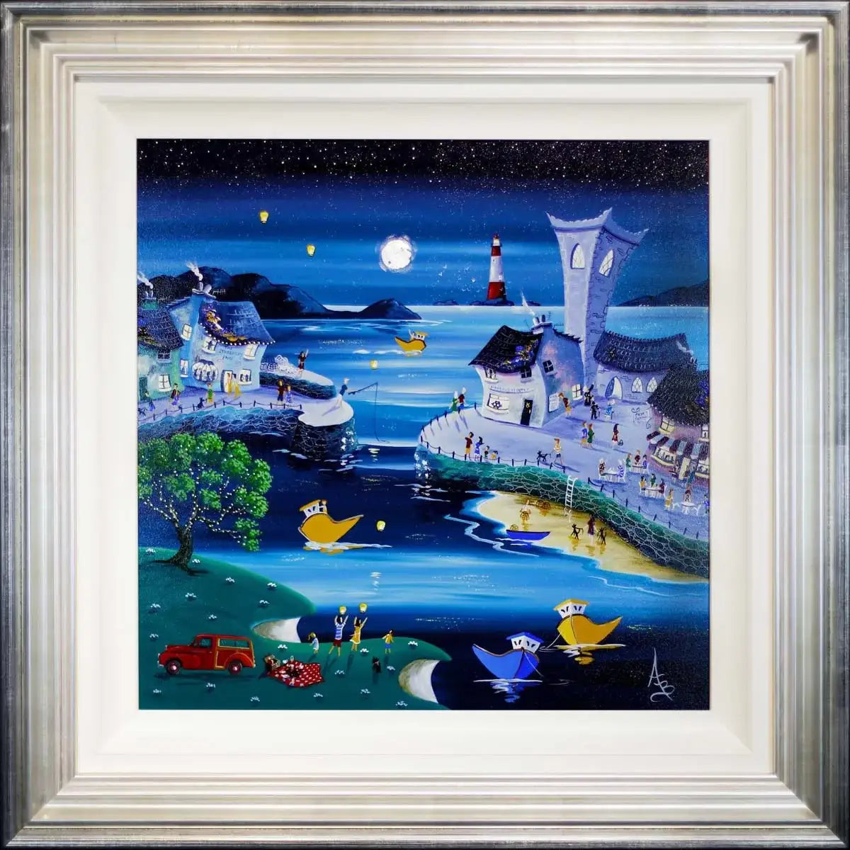 Party on the Clifftop - SOLD by artist Anne Blundell - Wyecliffe Galleries