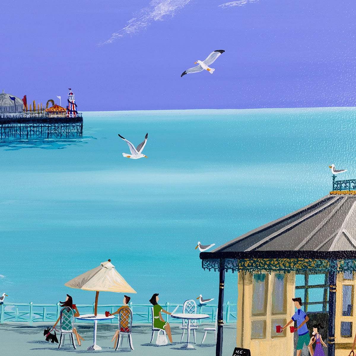 Pierside - Original - SOLD by artist Anne Blundell - Wyecliffe Galleries