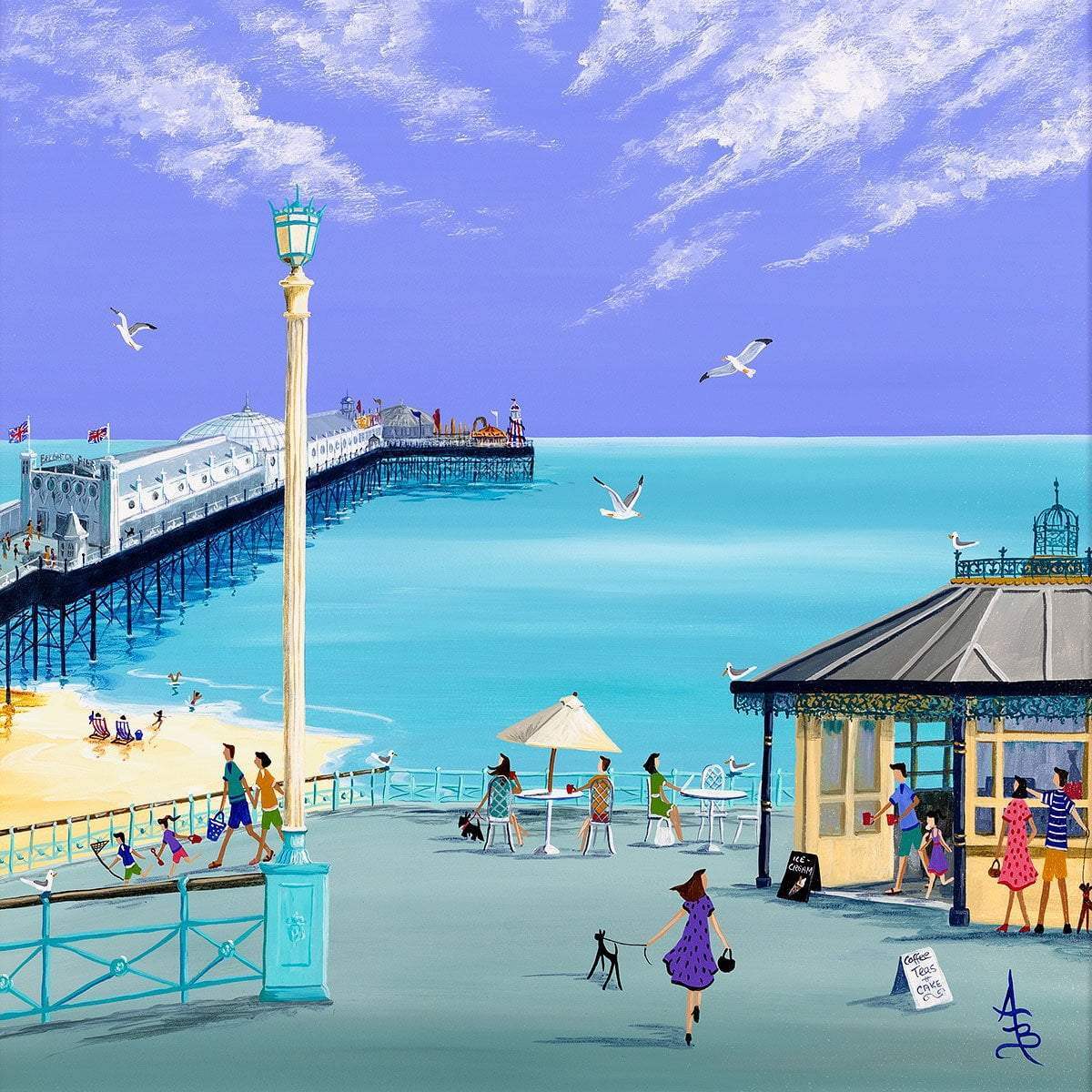 Pierside - Original - SOLD by artist Anne Blundell - Wyecliffe Galleries