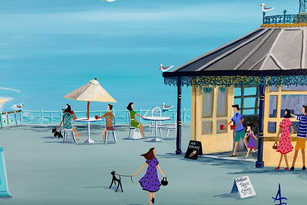 Pierside - Original - SOLD by artist Anne Blundell - Wyecliffe Galleries