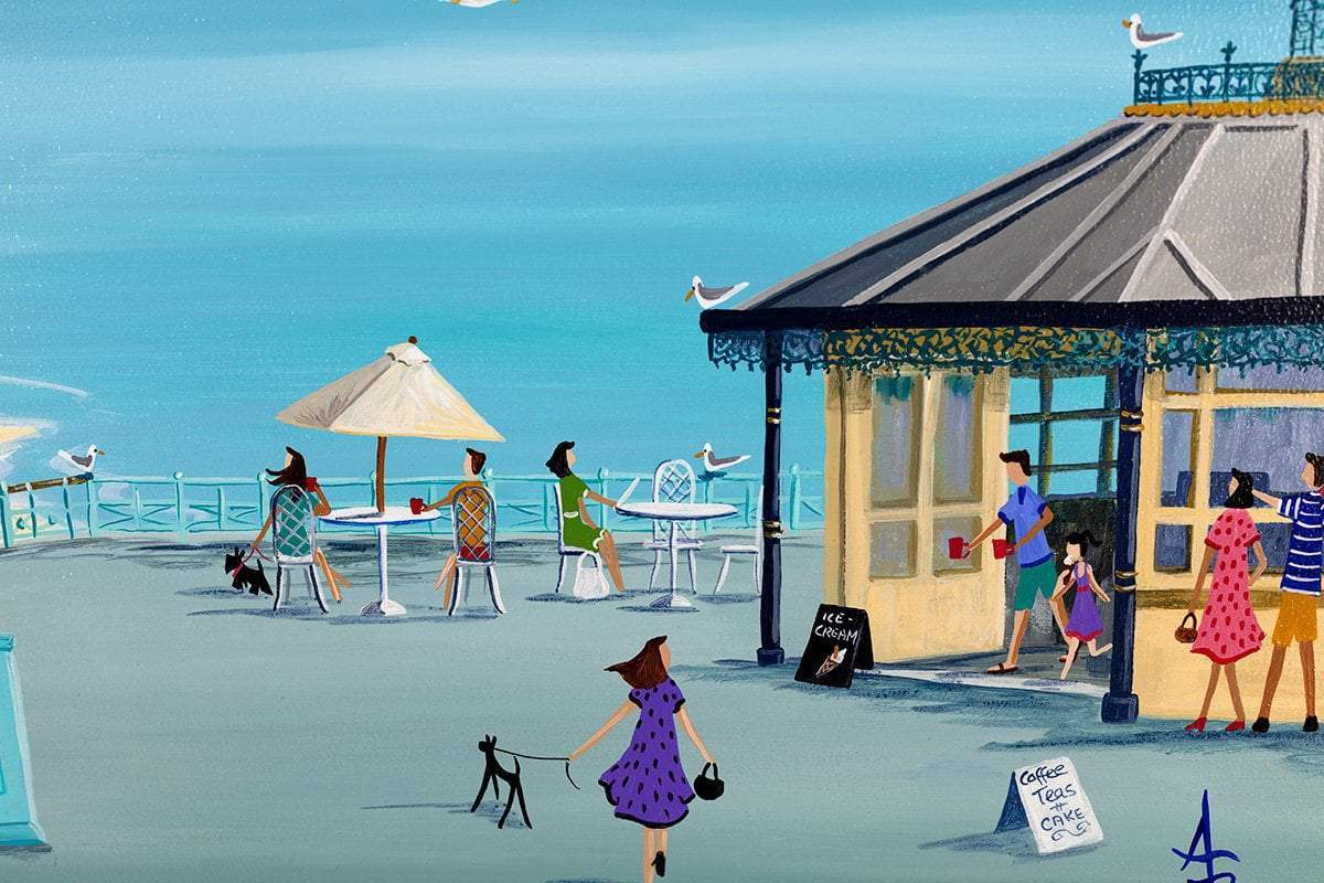 Pierside - Original - SOLD by artist Anne Blundell - Wyecliffe Galleries