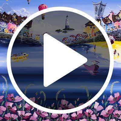 Poppies Above The Bay - Original - SOLD by artist Anne Blundell - Wyecliffe Galleries