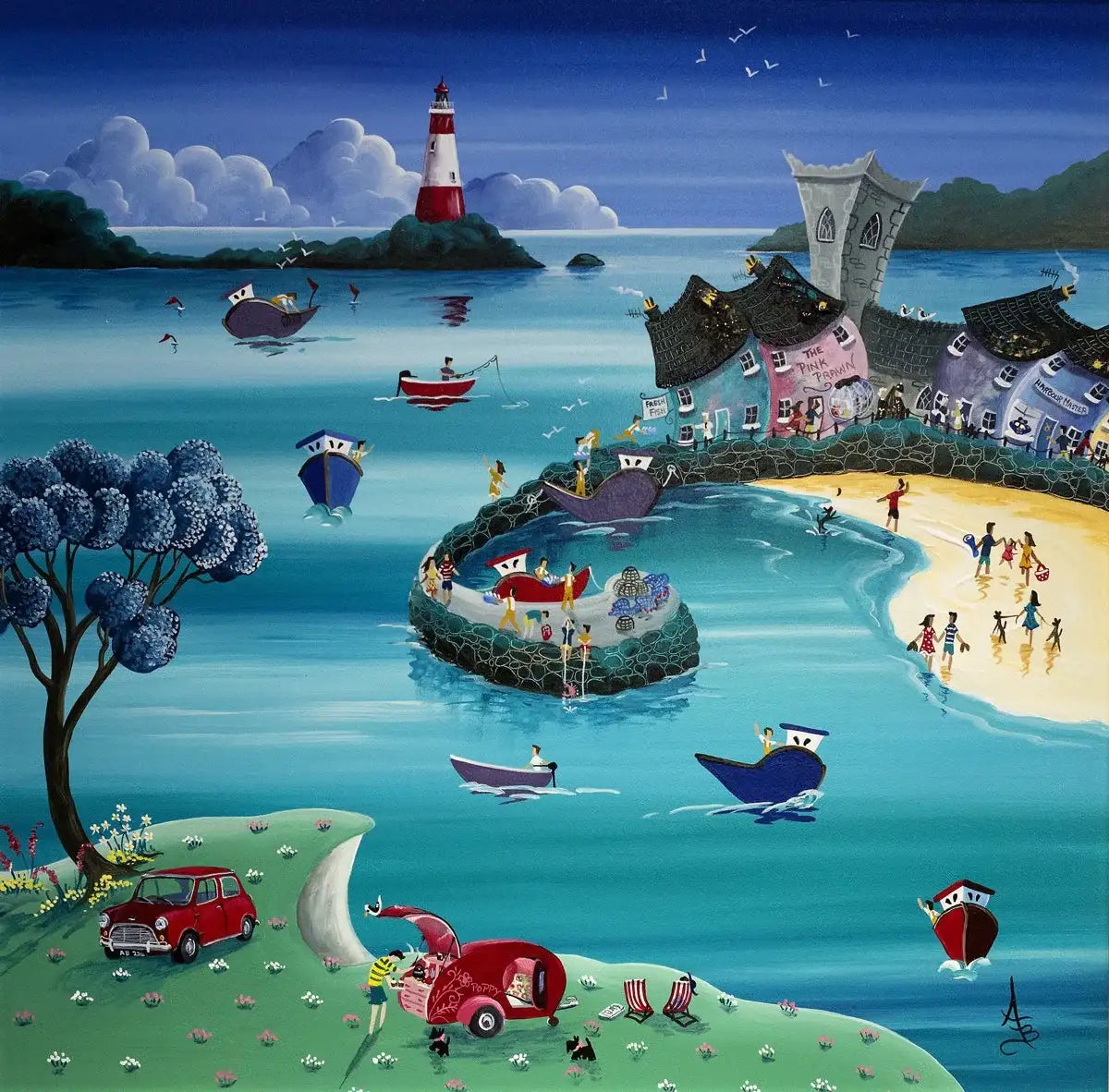 Poppy Put the Kettle On - SOLD by artist Anne Blundell - Wyecliffe Galleries