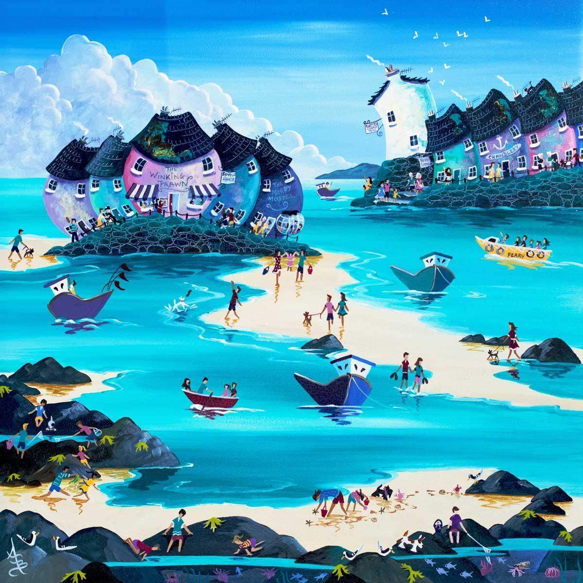 Rockpooling - SOLD by artist Anne Blundell - Wyecliffe Galleries