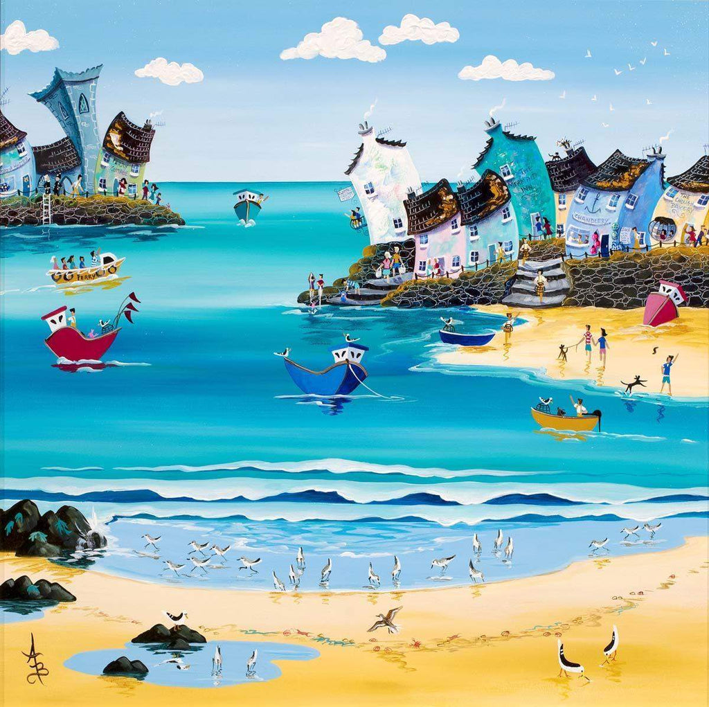 Sanderlings Beside The Surf - Original - SOLD by artist Anne Blundell - Wyecliffe Galleries