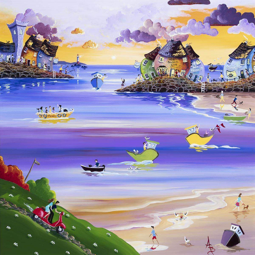 Scooting Down To Sunset Cove - Original - SOLD by artist Anne Blundell - Wyecliffe Galleries