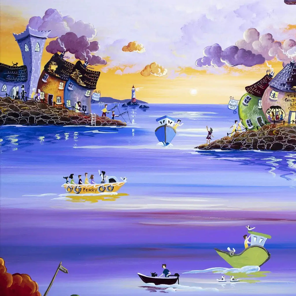 Scooting Down To Sunset Cove - Original - SOLD by artist Anne Blundell - Wyecliffe Galleries