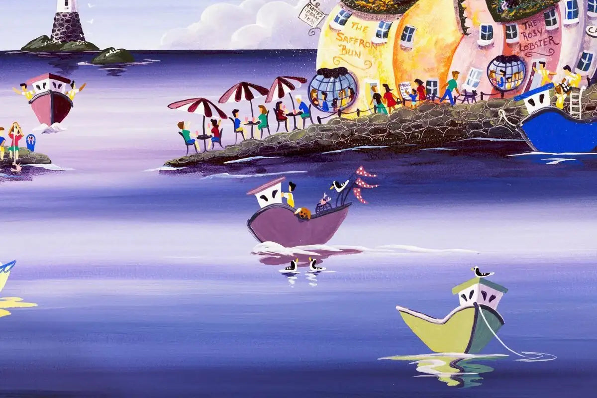 Seaside Poppies and Balloons - SOLD by artist Anne Blundell - Wyecliffe Galleries