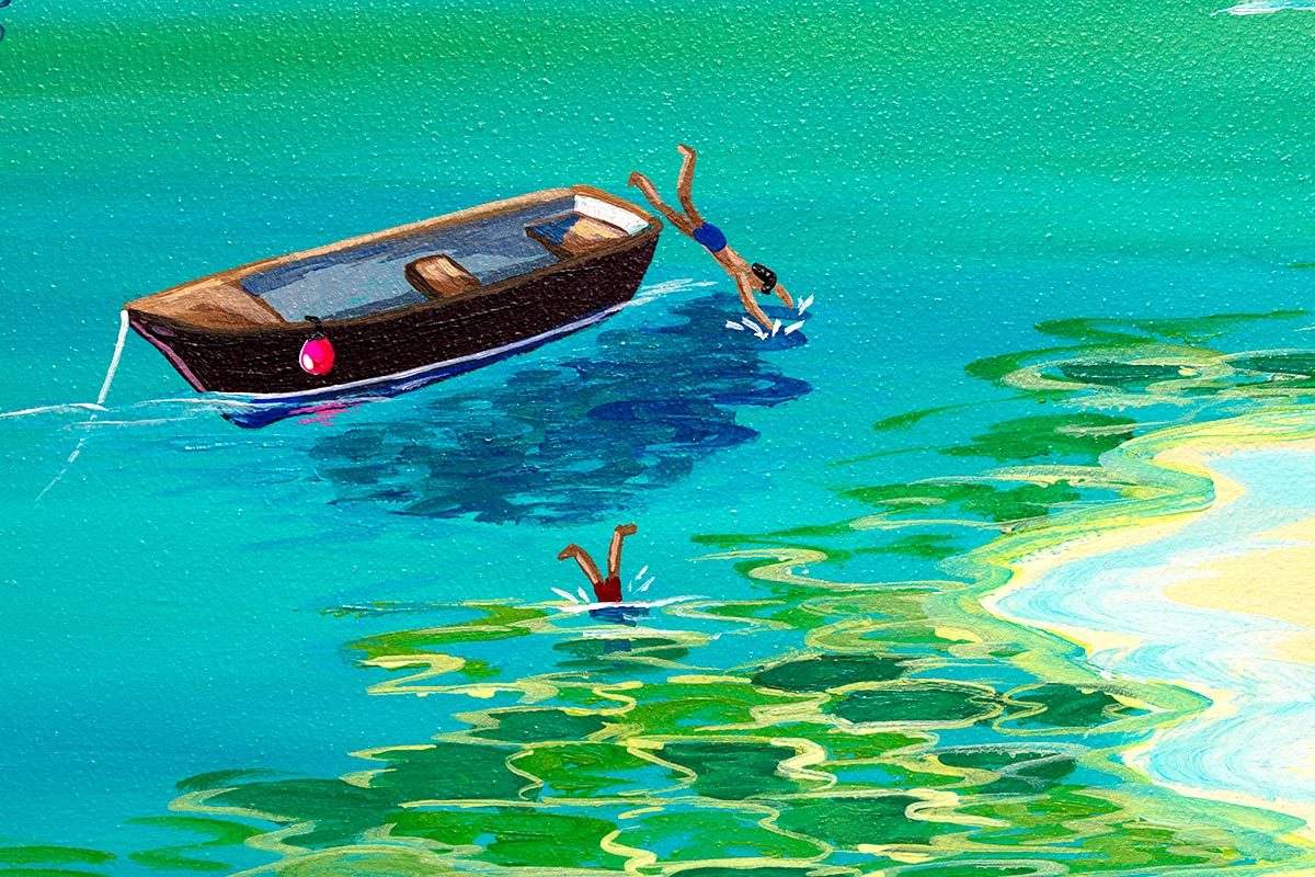 Secluded Cove - Original - SOLD by artist Anne Blundell - Wyecliffe Galleries