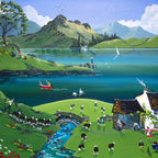 Shearing the Herdwicks - Original - SOLD by artist Anne Blundell - Wyecliffe Galleries