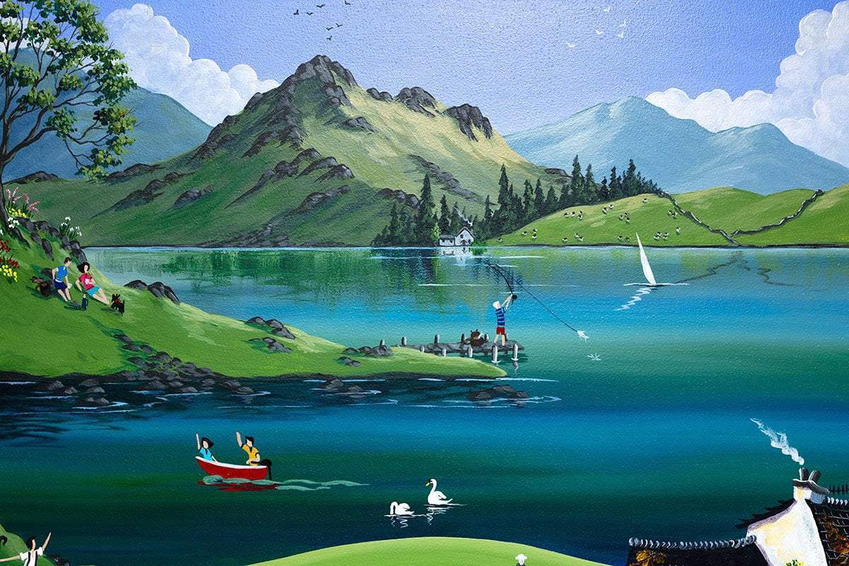 Shearing the Herdwicks - Original - SOLD by artist Anne Blundell - Wyecliffe Galleries