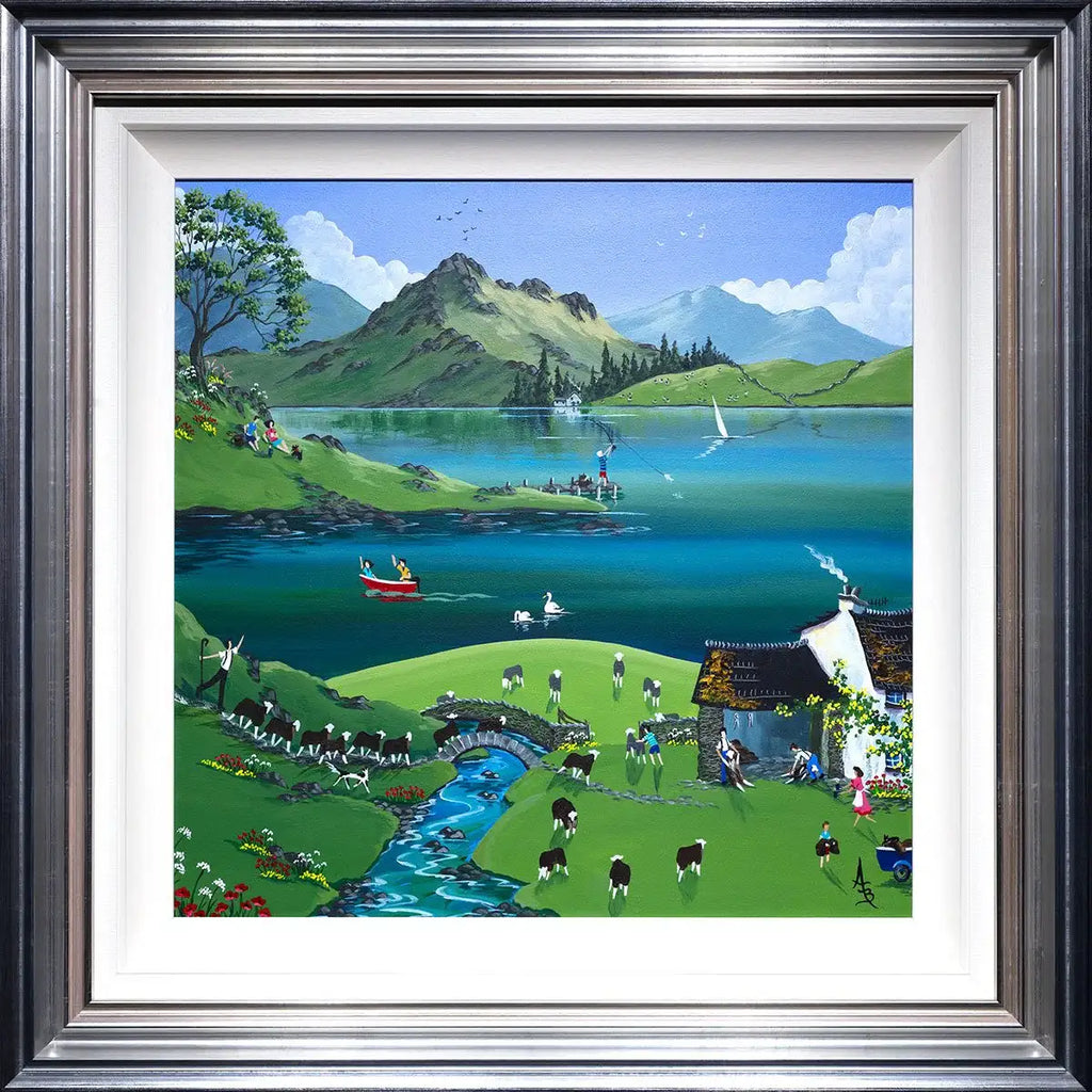 Shearing the Herdwicks - Original - SOLD by artist Anne Blundell - Wyecliffe Galleries