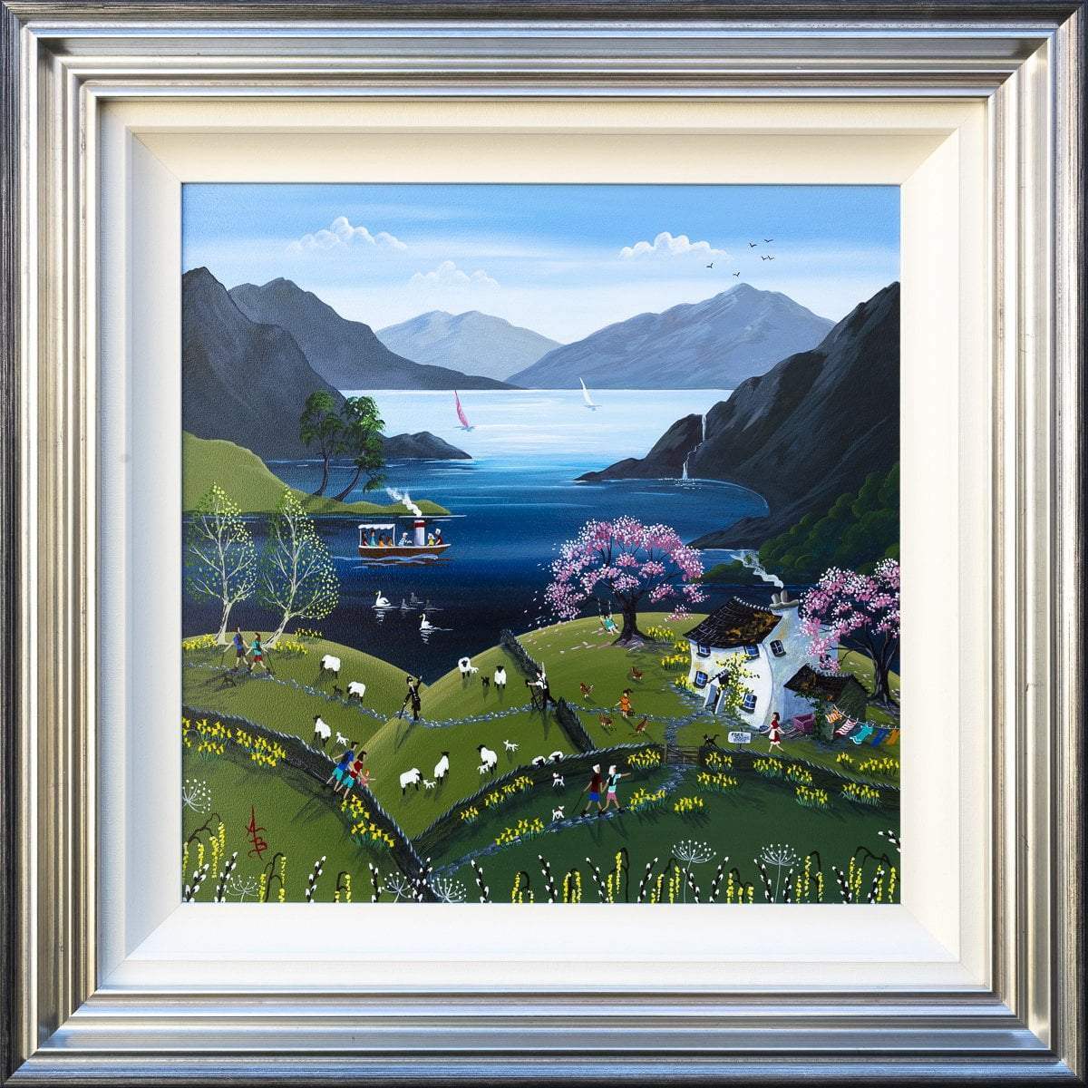 Spring at Cherry Tree Farm - SOLD by artist Anne Blundell - Wyecliffe Galleries