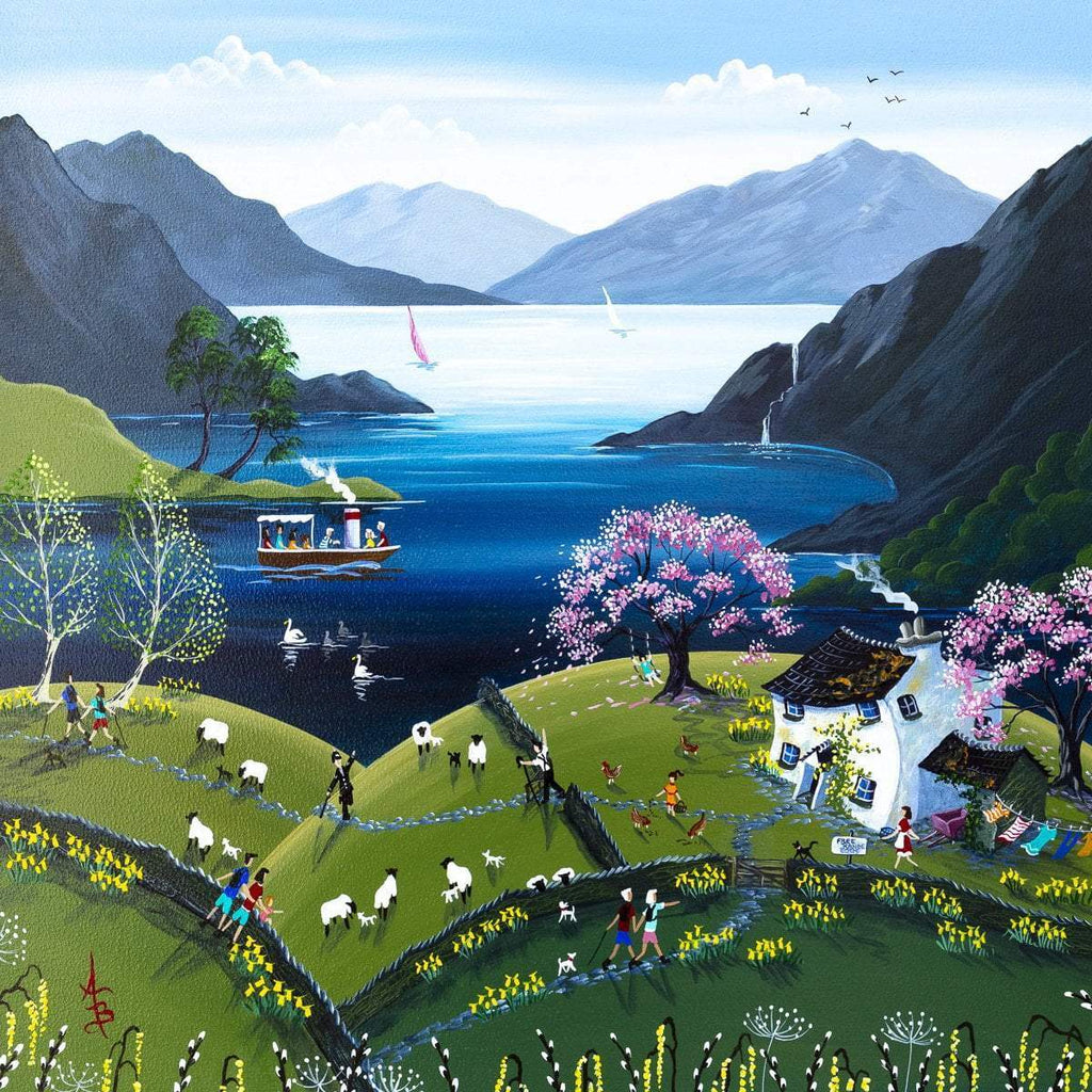 Spring at Cherry Tree Farm - SOLD by artist Anne Blundell - Wyecliffe Galleries