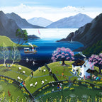 Spring at Cherry Tree Farm - SOLD by artist Anne Blundell - Wyecliffe Galleries