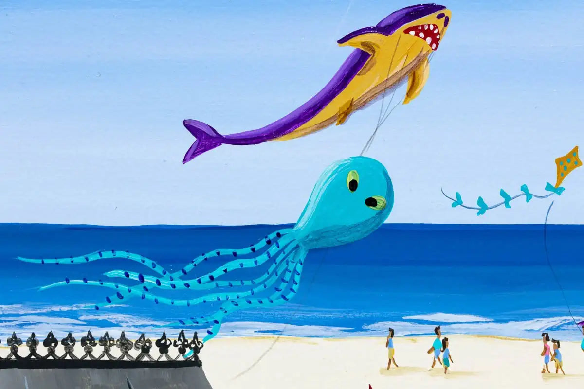 St. Anne's Kite Festival - Original - SOLD by artist Anne Blundell - Wyecliffe Galleries